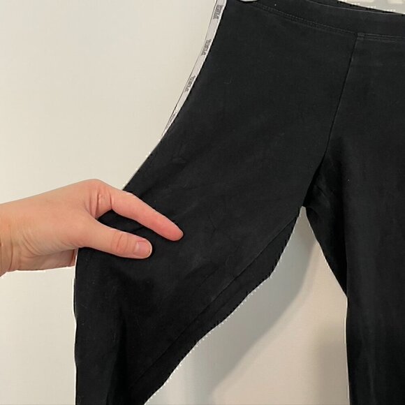 PINK VS VICTORIA'S SECRET Black White Double Side Stripe Tape Spellout Leggings - Picture 11 of 11